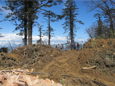 縣委常委、縣政府副縣長胡濟均到王崗坪調研生態旅游開發建設項目